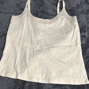 Avenue Cream Lace Detail Cami Top